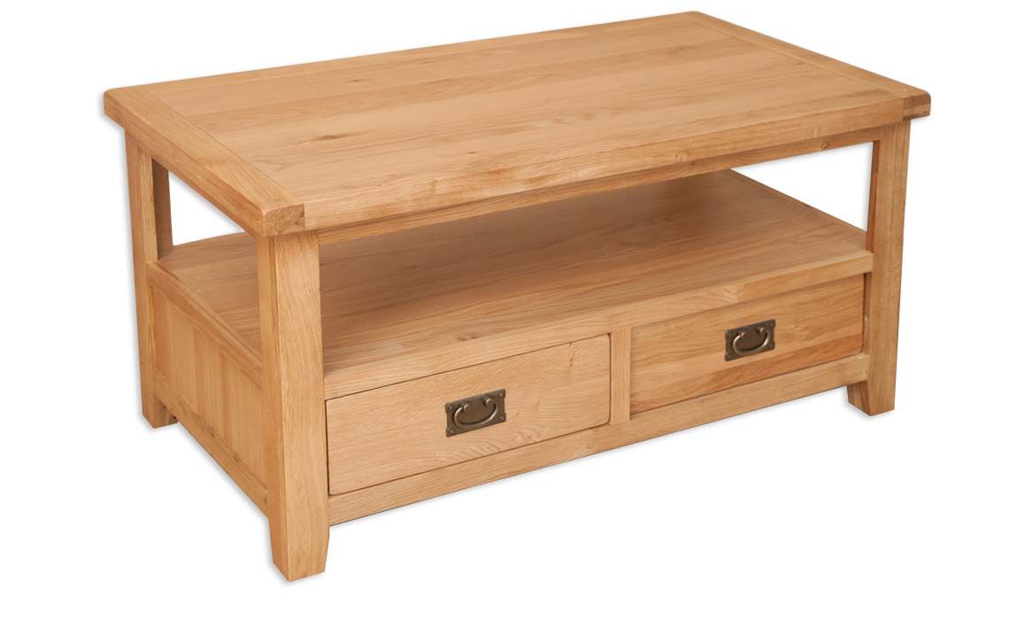 Windsor Natural Oak Coffee Table With Drawers