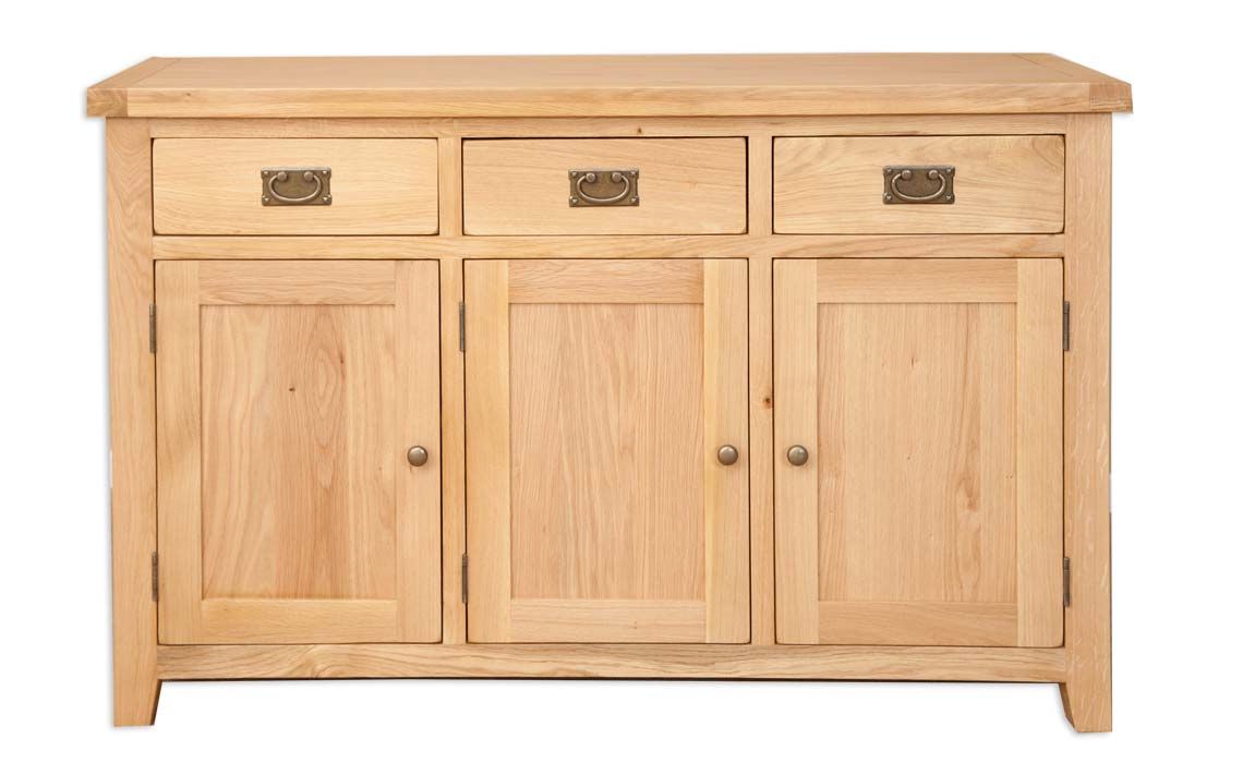 Windsor Natural Oak Large 3 Door 3 Drawer Sideboard