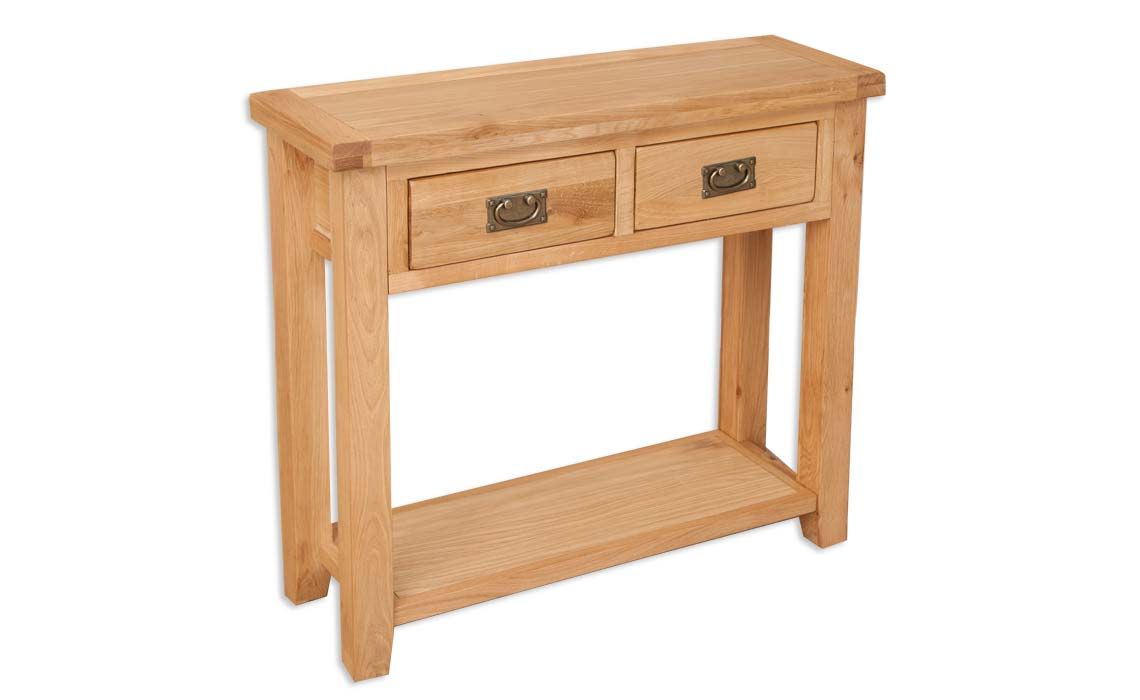 Windsor Natural Oak 2 Drawer Console Table