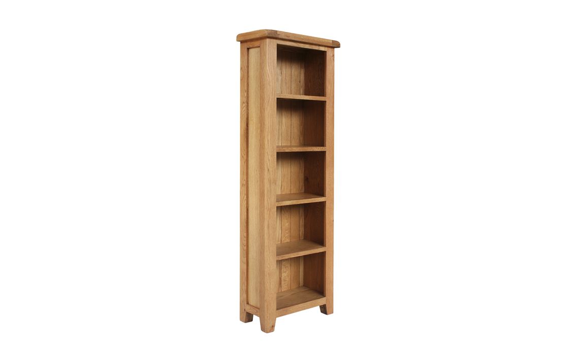 Foxbury Rustic Oak Tall Slim Bookcase Rustic Oak Beds