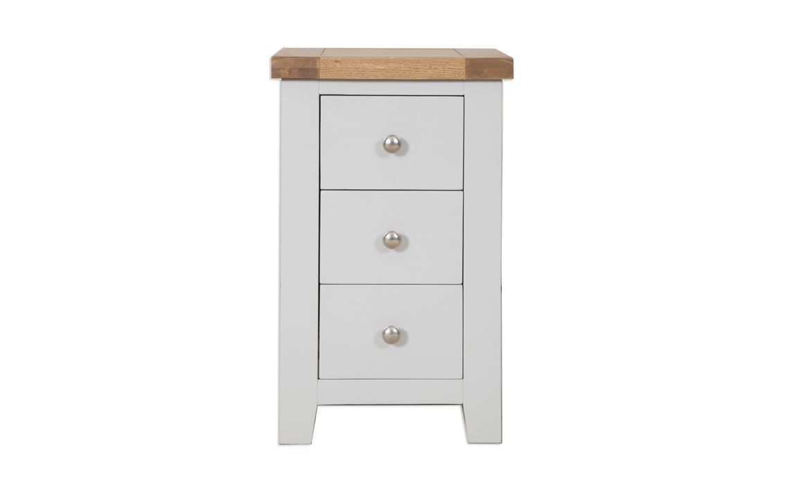 Henley Grey Painted 3 Drawer Bedside Cabinet