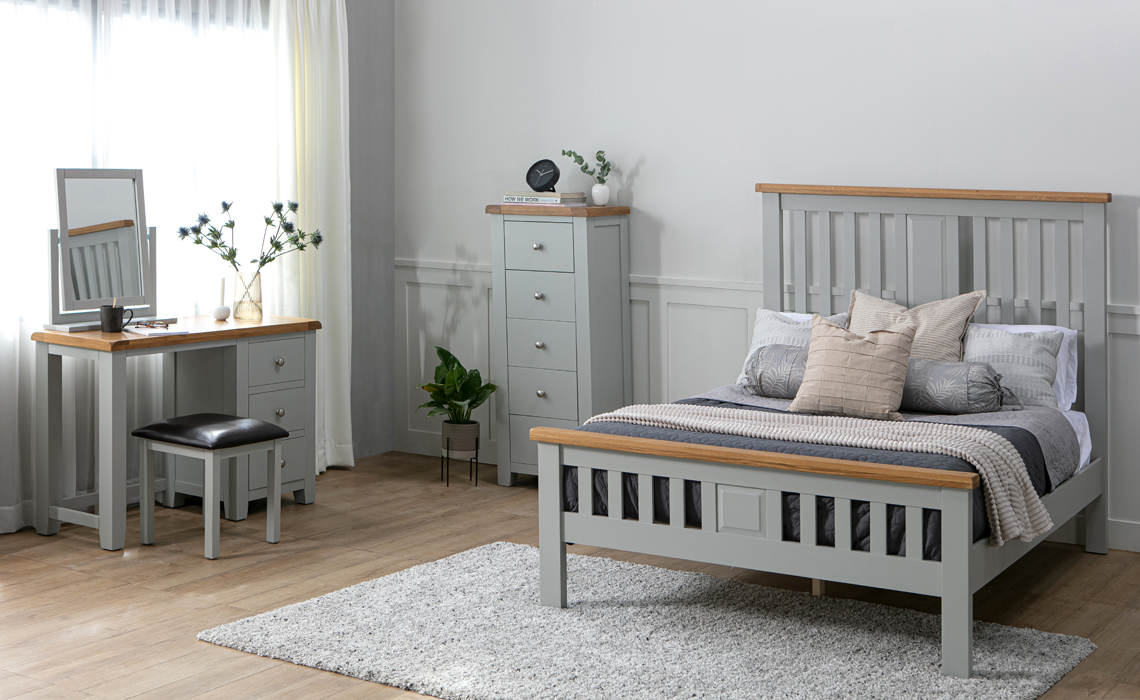 Henley Grey Painted 4ft6 Double Bed Frame