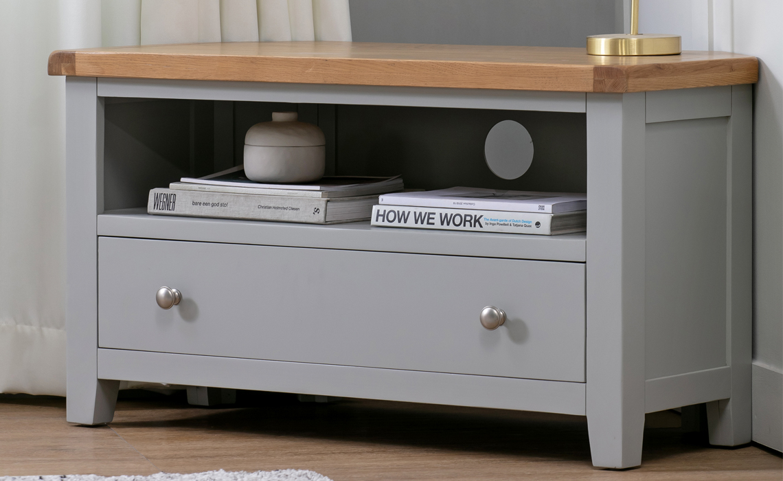 Henley Grey Painted Corner TV Cabinet