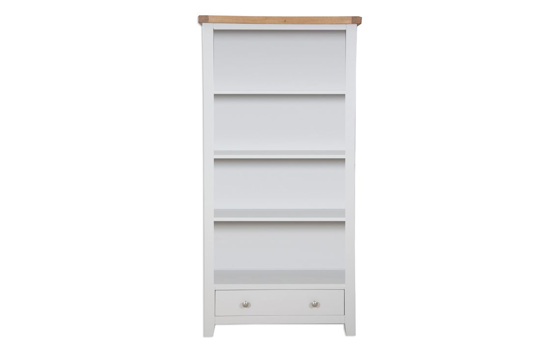 Henley Grey Painted Large Bookcase With Drawer