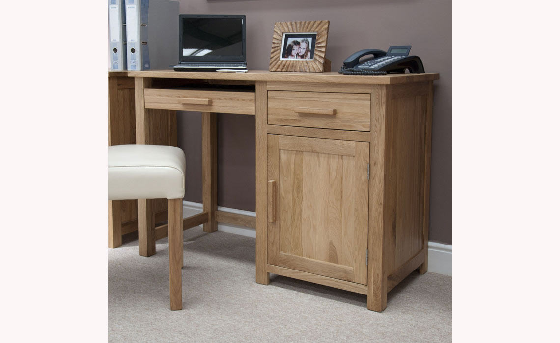 Toulouse Solid Oak Small Computer Desk