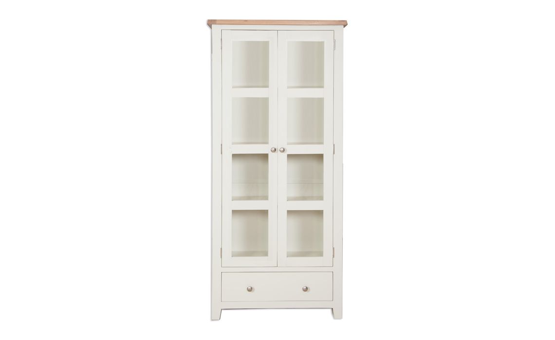 Chelsworth Ivory Painted Glazed Display Cabinet