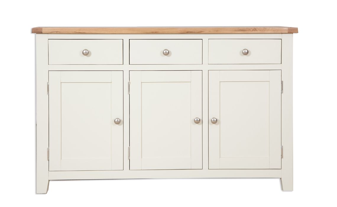 Chelsworth Ivory Painted Large 3 Door Sideboard