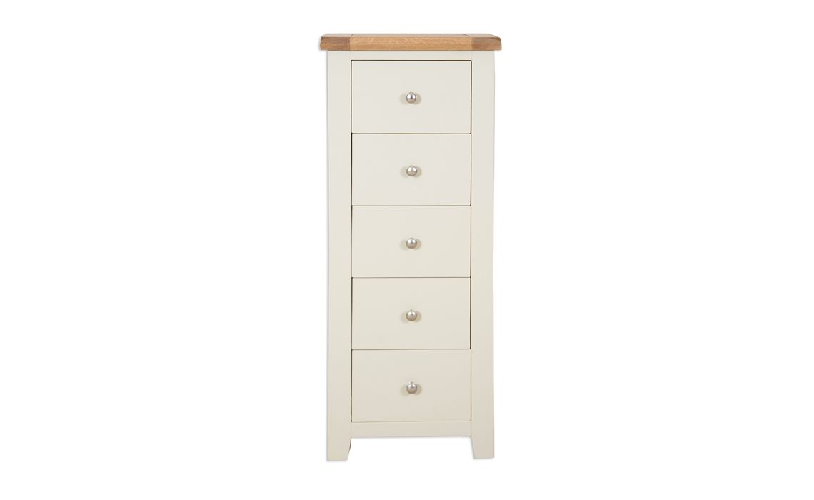 Chelsworth Ivory Painted 5 Drawer Tall Chest
