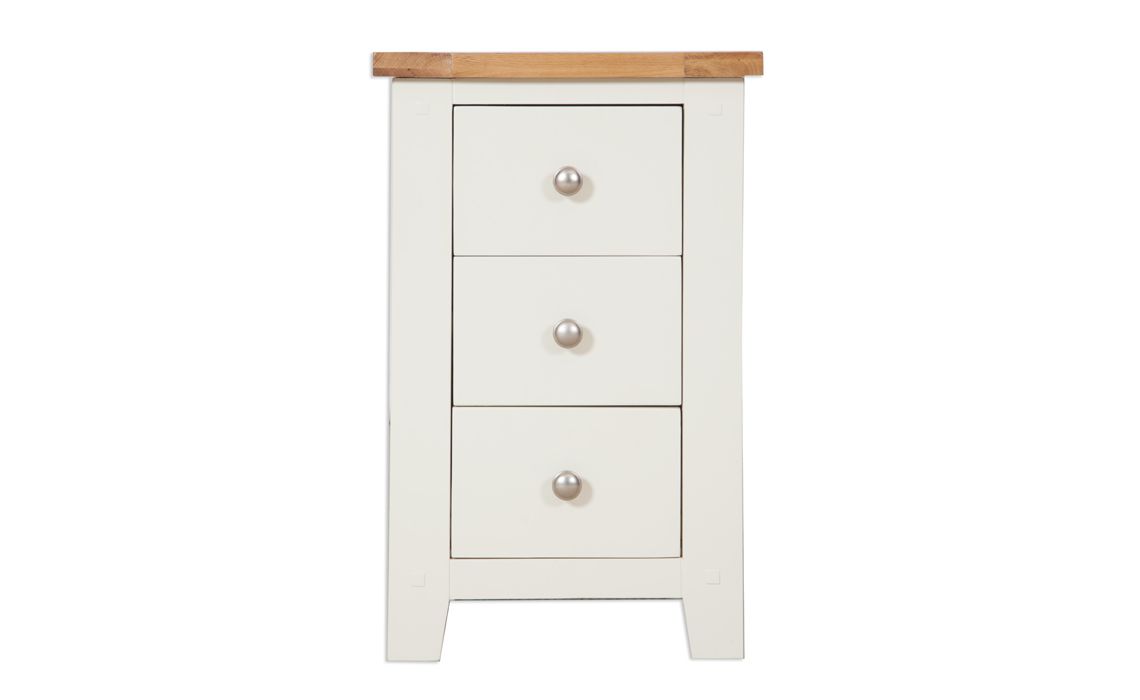 Chelsworth Ivory Painted 3 Drawer Bedside Cabinet