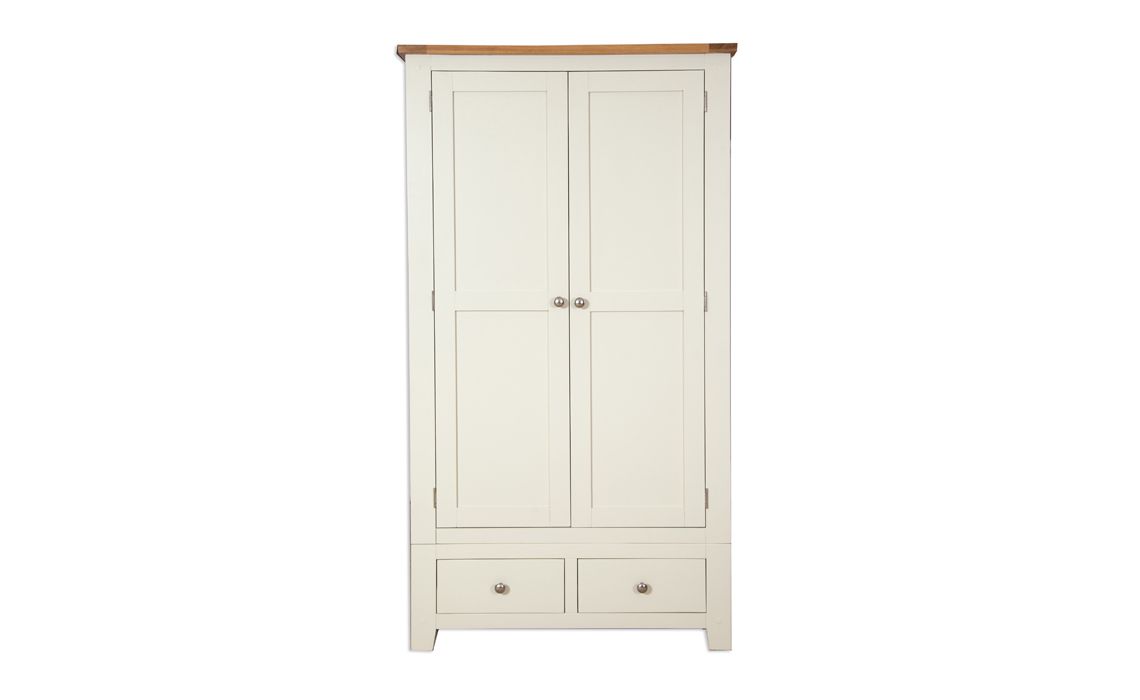 Chelsworth Ivory Painted Double Wardrobe With Drawers