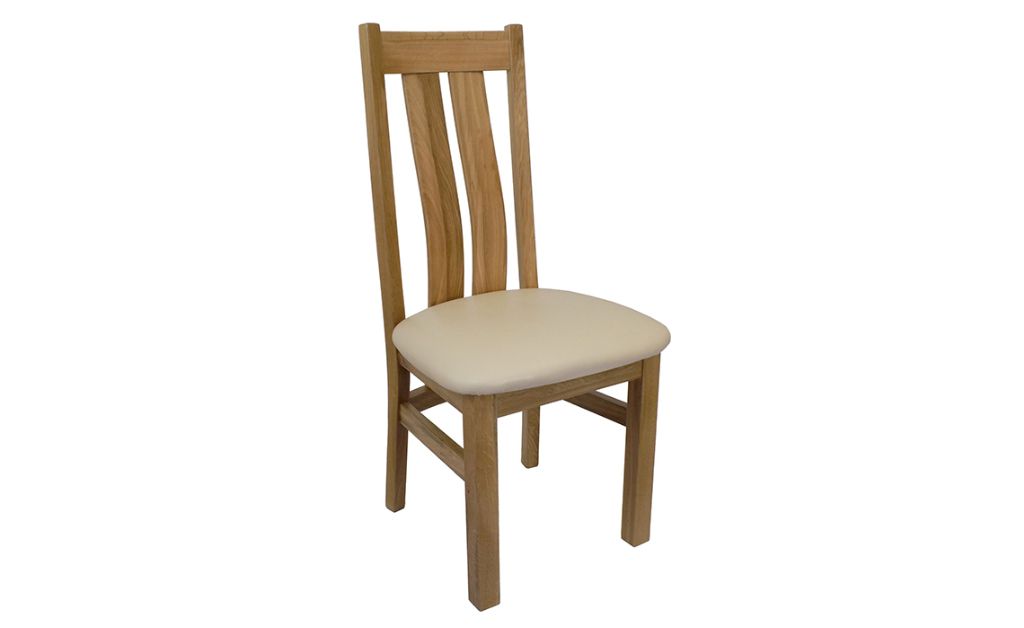York Solid Oak Bergen Twin Slat Dining Chair