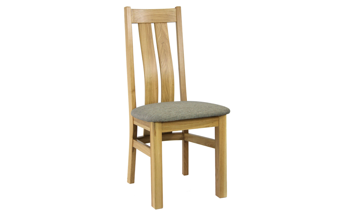 York Solid Oak Bergen Twin Slat Dining Chair