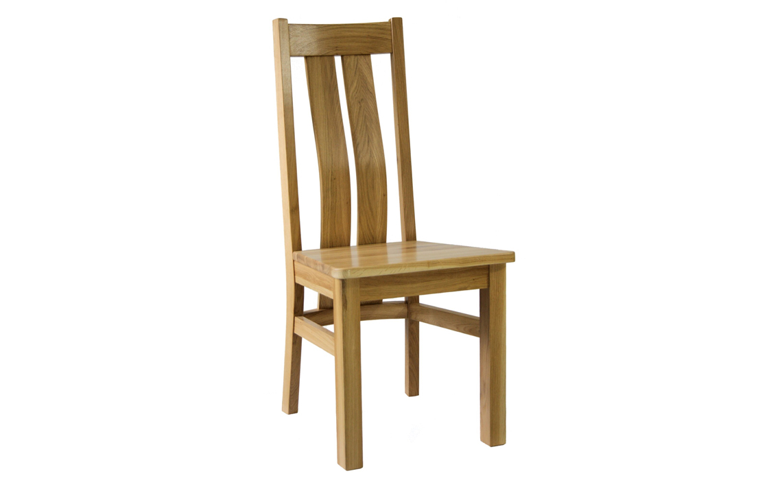 York Solid Oak Bergen Twin Slat Dining Chair
