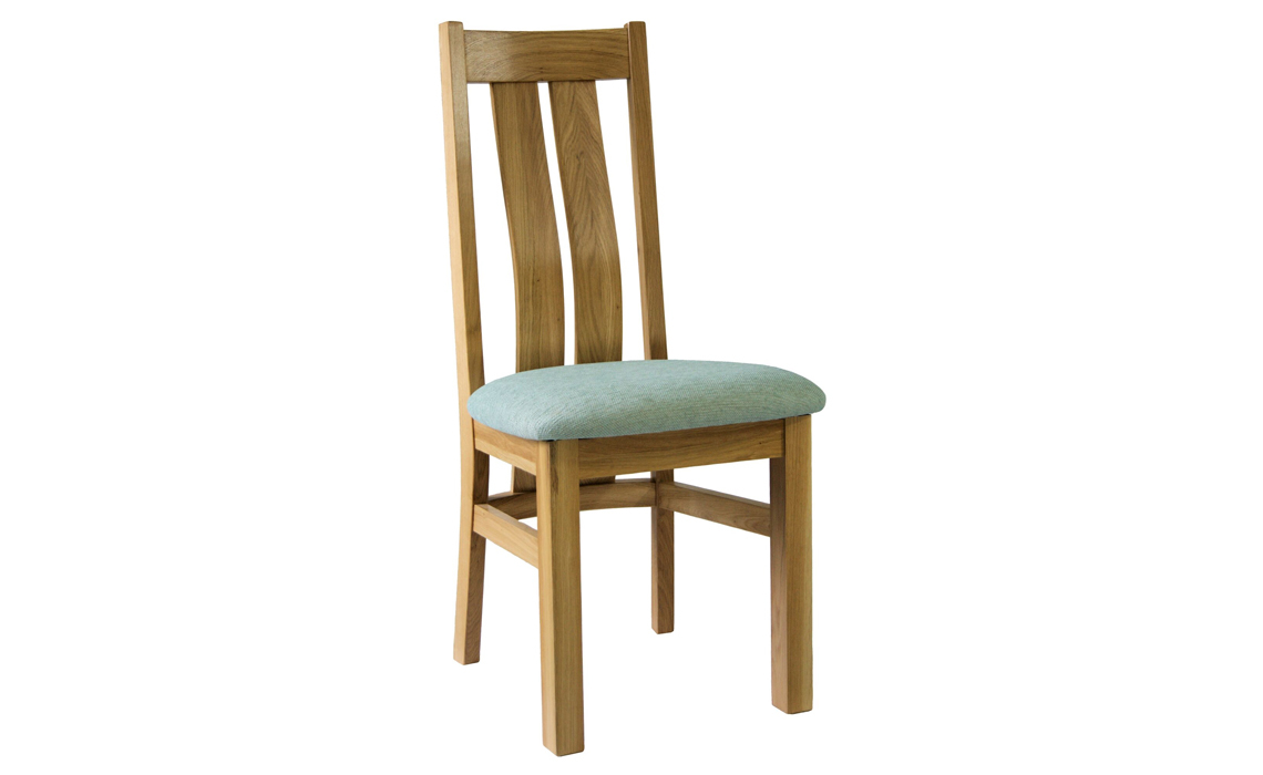 York Solid Oak Bergen Twin Slat Dining Chair