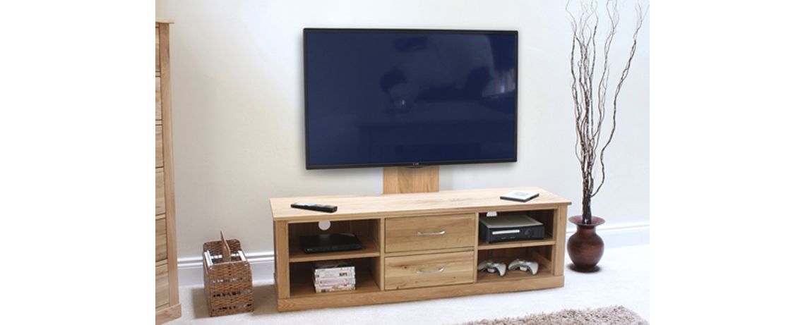 Pacific Oak Mounted Television Cabinet