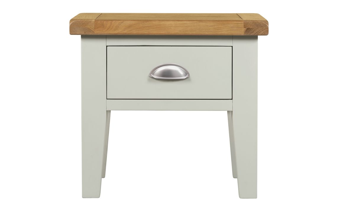 Eden Grey Painted Lamp Table With Drawer