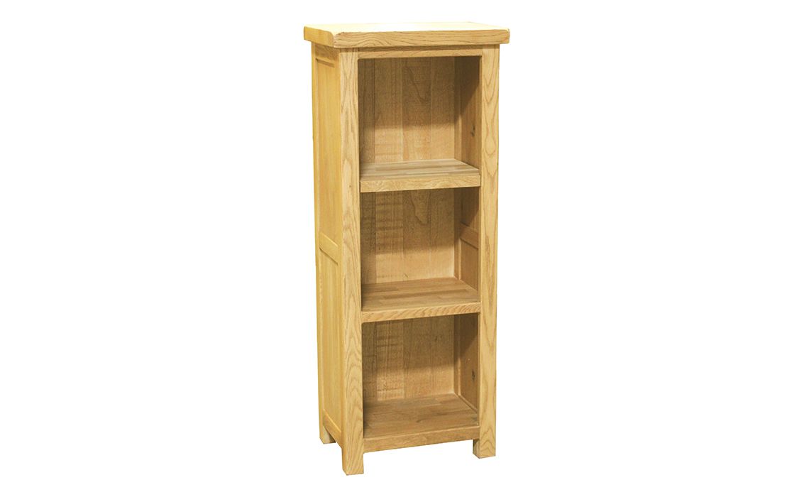 Norfolk Rustic Solid Oak Medium Cd Dvd Bookcase 1200 Oiled Rustic