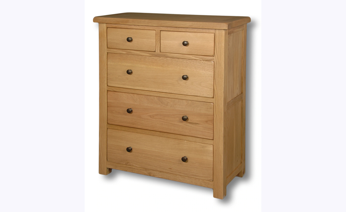 Norfolk Rustic Solid Oak 2 Over 3 Chest (Jumbo)