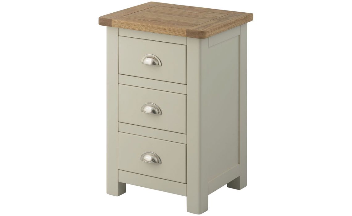 Pembroke Stone Painted 3 Drawer Bedside 