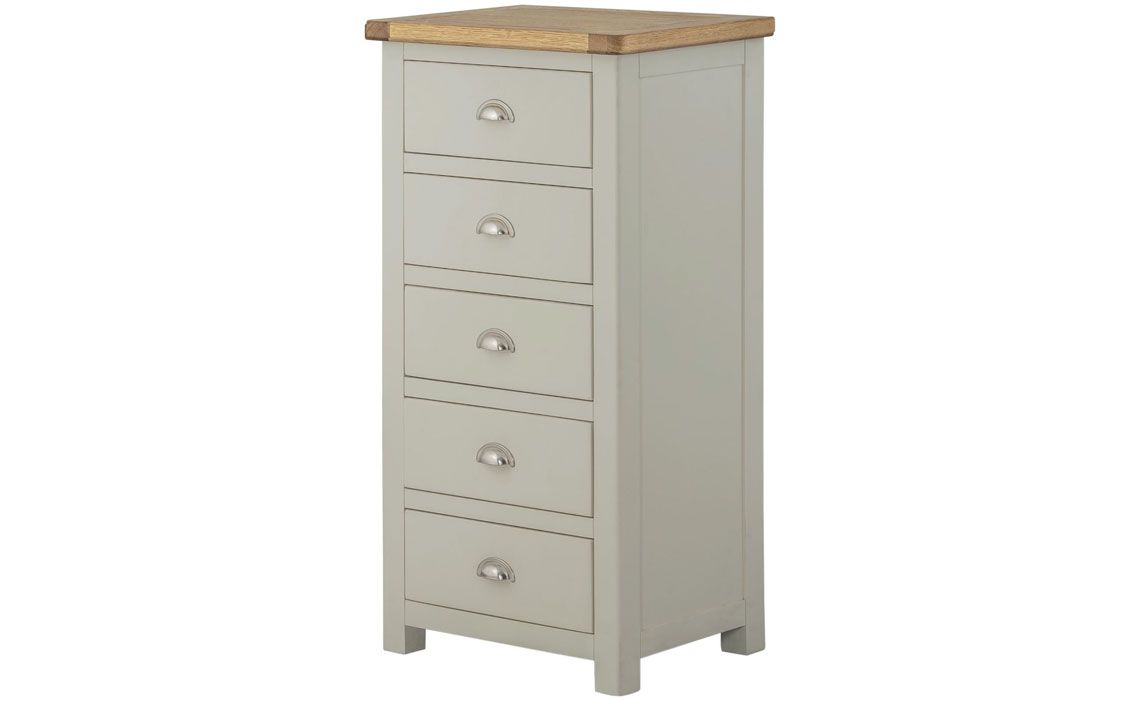 Pembroke Stone Painted 5 Drawer Wellington Chest