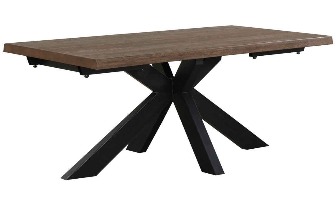 Boston Oak 180cm Dining Table With Metal Star Base