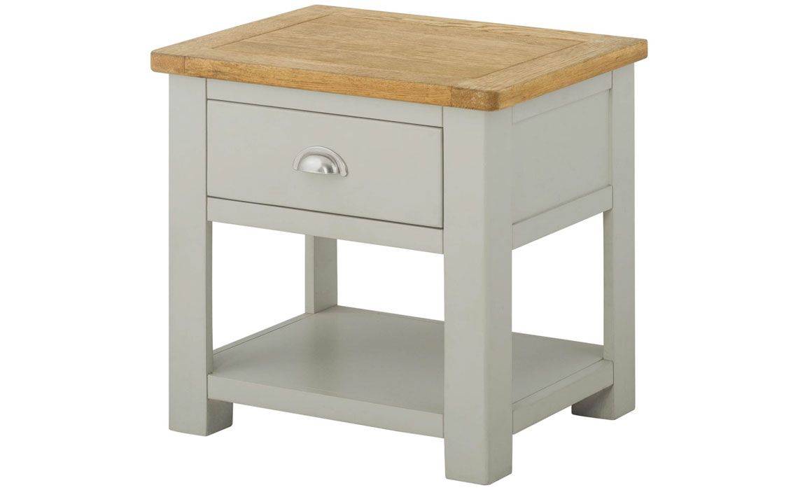 Pembroke Stone Painted Lamp Table With Drawer