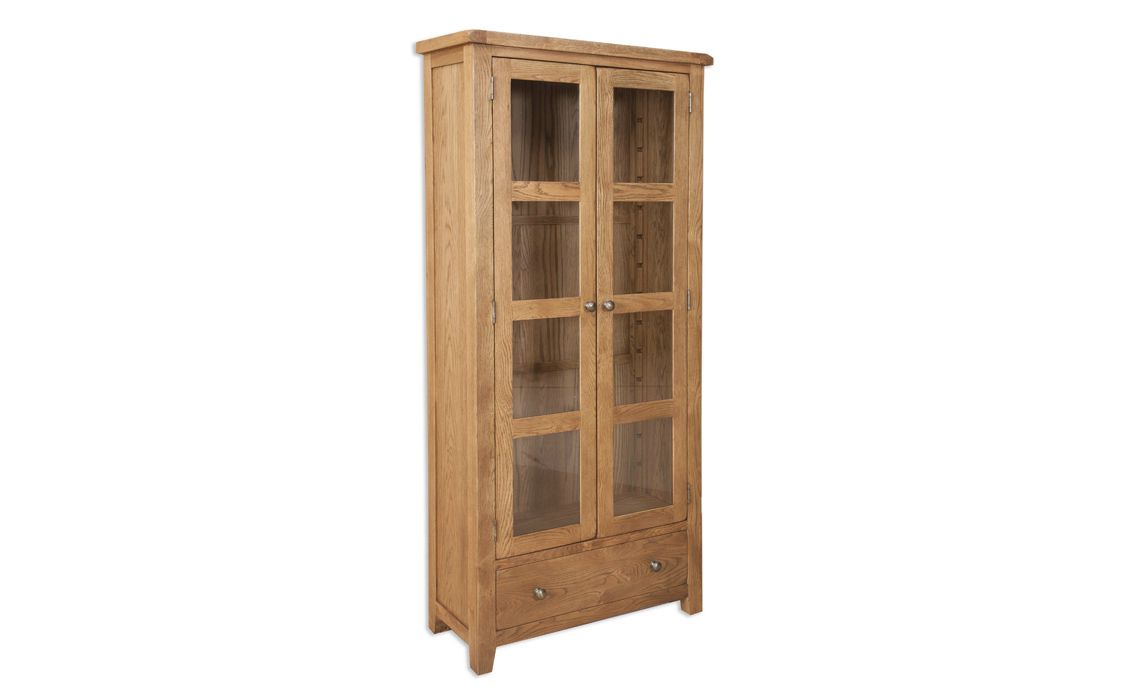 Windsor Rustic Oak Display Cabinet