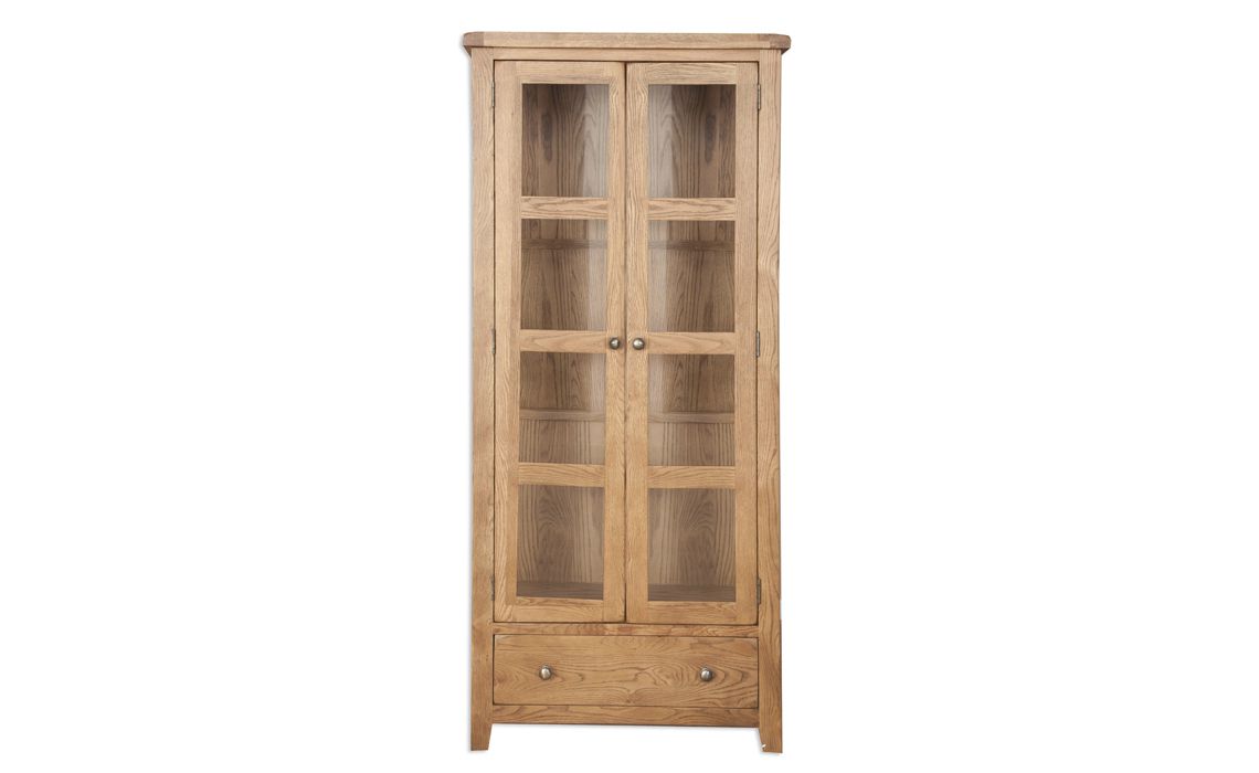 Windsor Rustic Oak Display Cabinet