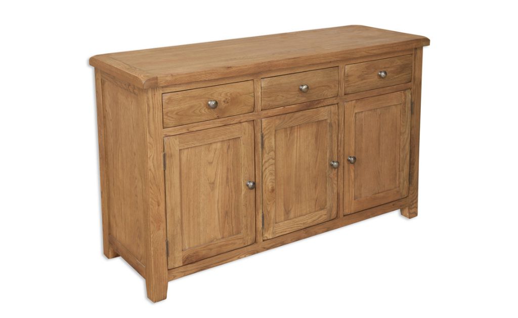 Windsor Rustic Oak 3 Door Sideboard