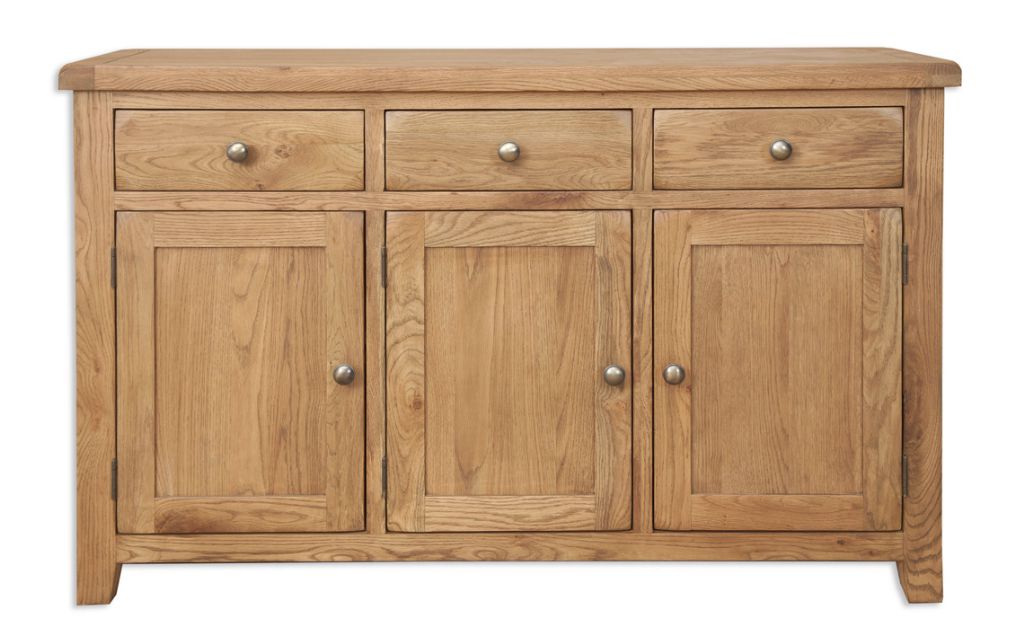 Windsor Rustic Oak 3 Door Sideboard