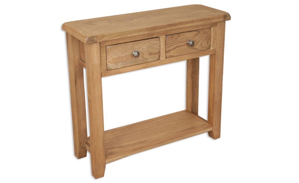 Windsor Rustic Oak 2 Drawer Console Table