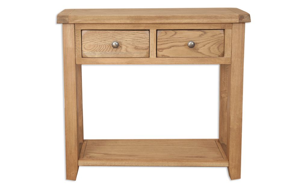 Windsor Rustic Oak 2 Drawer Console Table