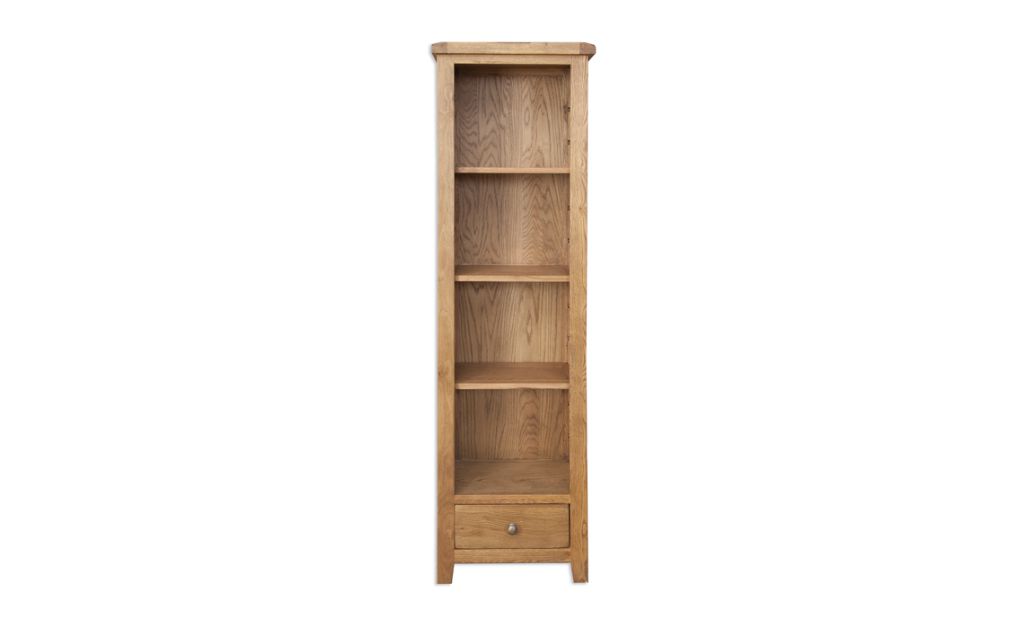 Windsor Rustic Oak Slim Bookcase