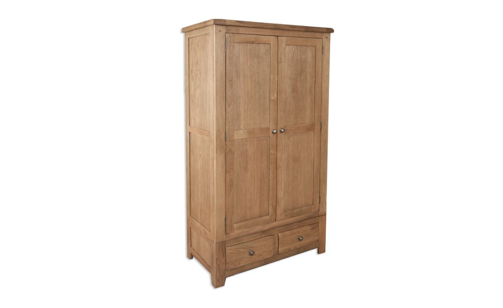 Windsor Rustic Oak Gents Double Wardrobe