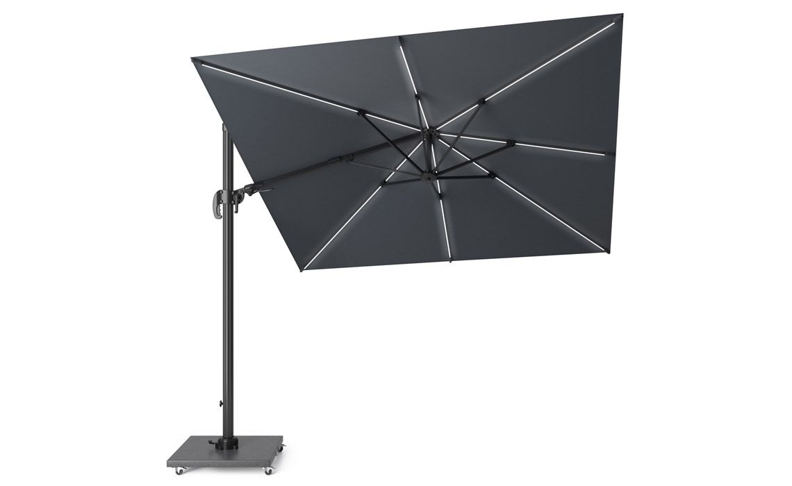 Glow T2 3m Square Grey Parasol excluding base