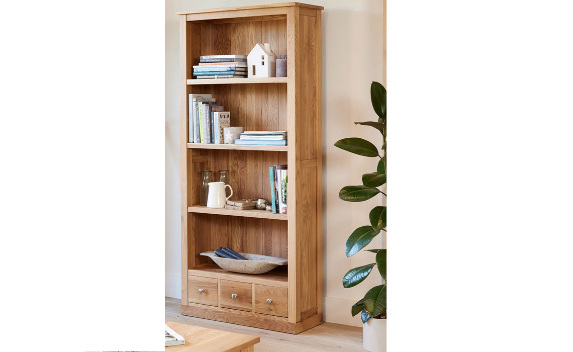 Pacific Oak Large 3 Drawer Bookcase 