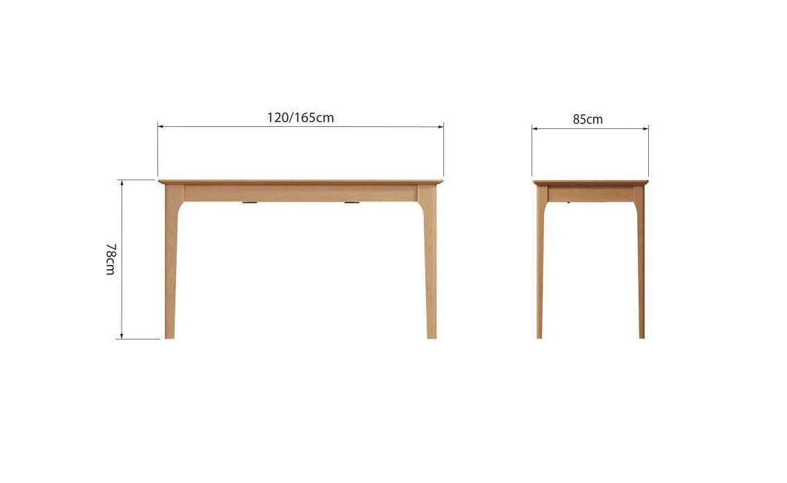 Odense Oak 120-160cm Butterfly Extending Table
