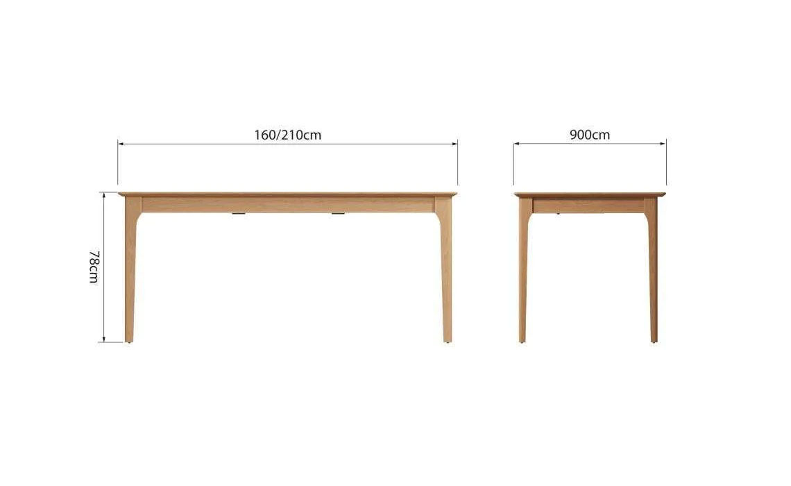 Odense Oak 160-210cm Butterfly Extending Table