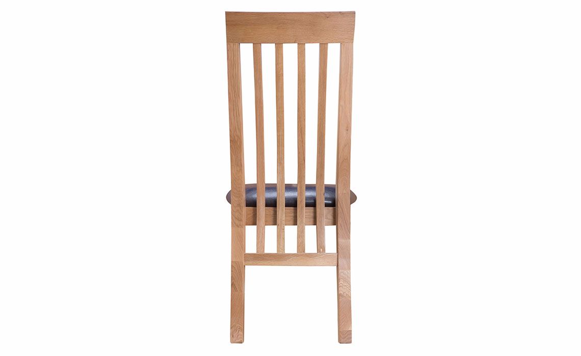 Odense Oak Slat Back Chair With PU Pad