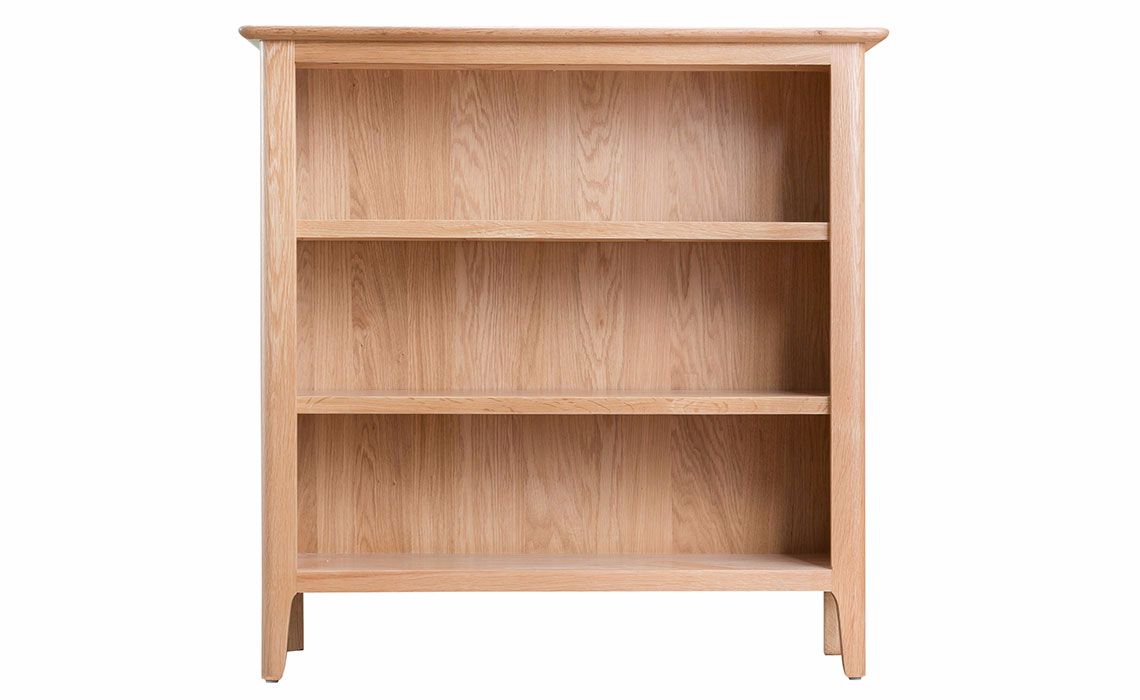 Odense Oak Small Wide Bookcase