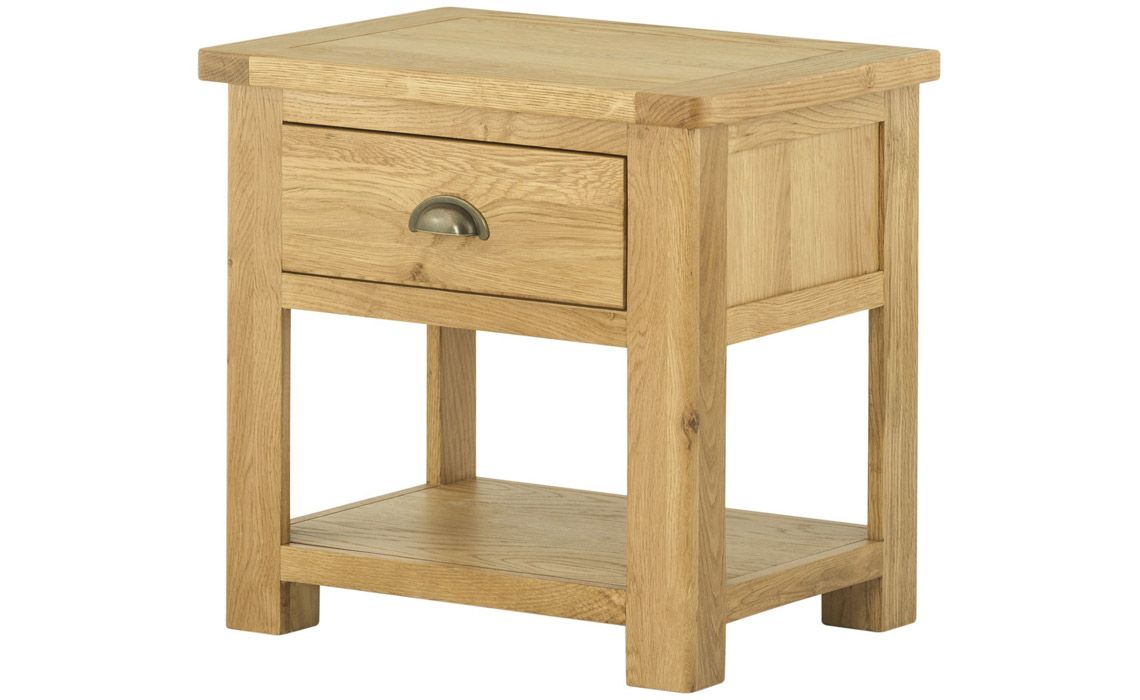 Pembroke Oak Lamp Table With Drawer