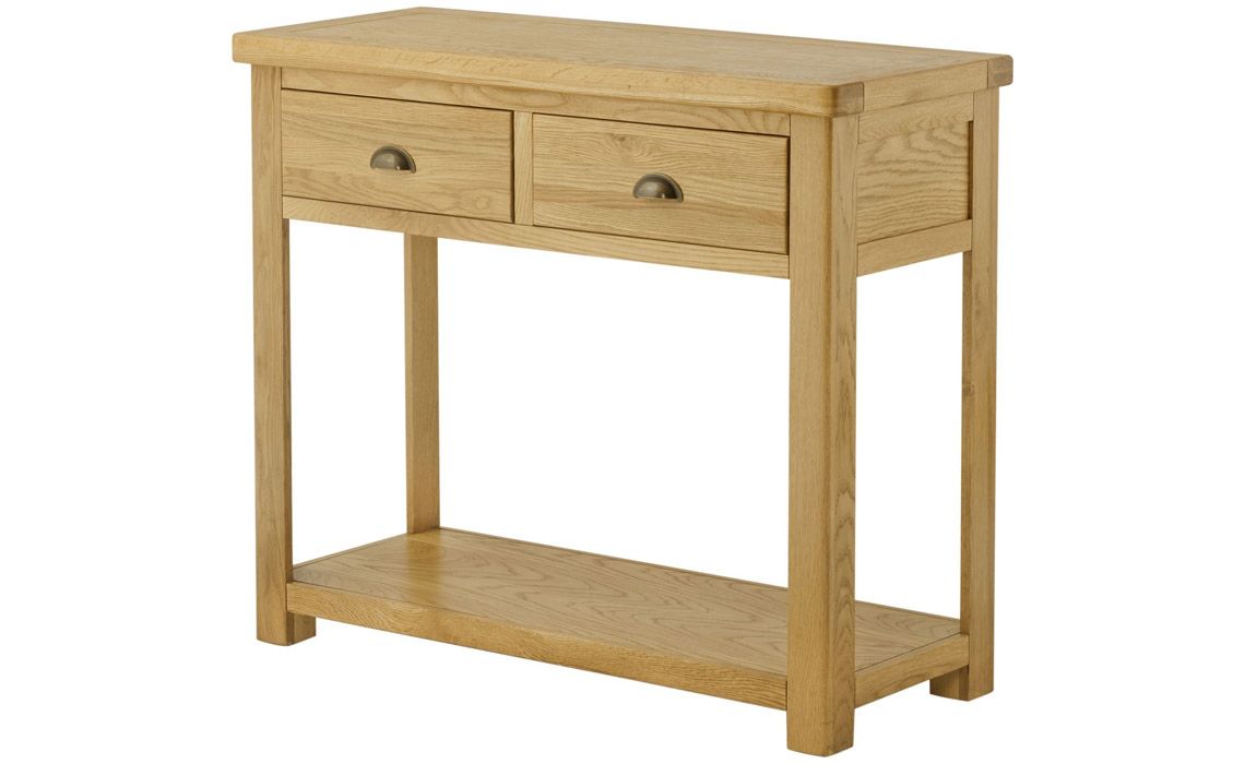 Pembroke Oak 2 Drawer Console Table