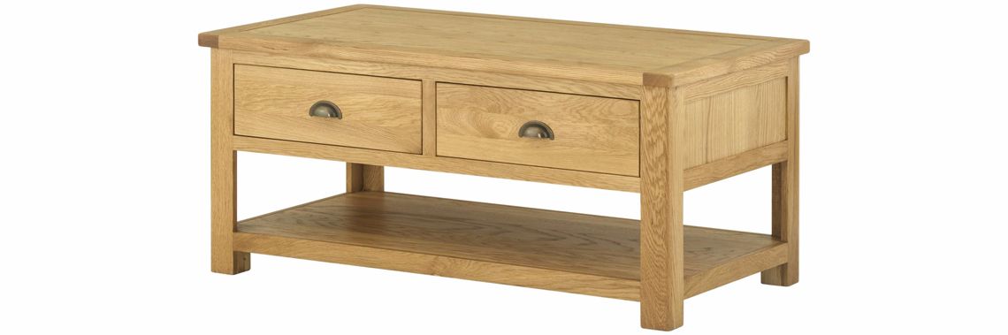 Pembroke Oak Coffee Table With Drawers