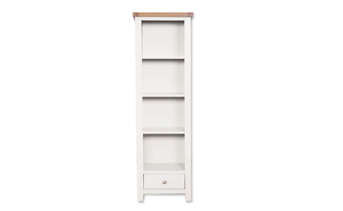 Henley White Painted Slim Bookcase 