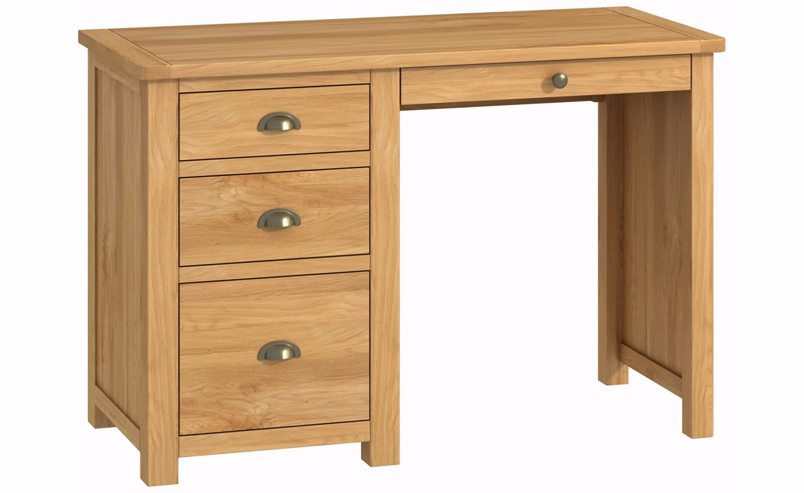 Pembroke Oak Office Single Pedestal Desk 