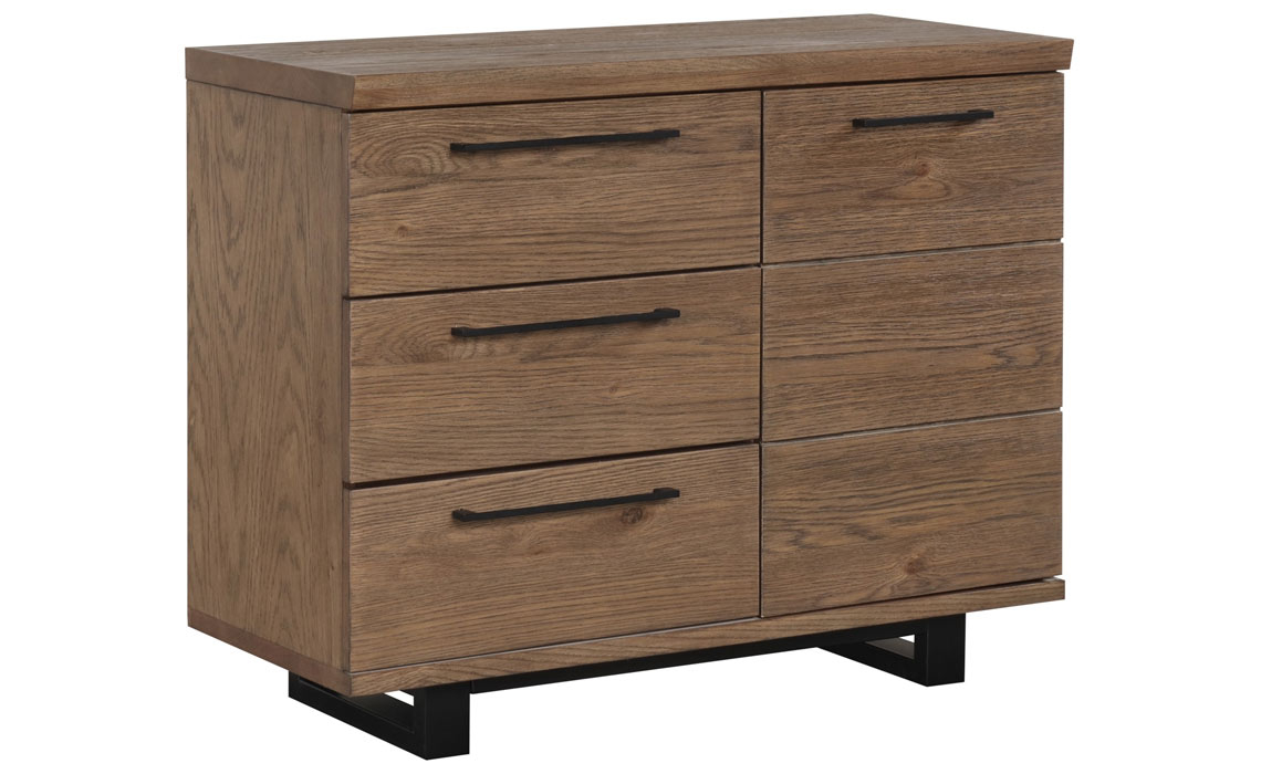 Boston Oak 1 Door 3 Drawer Sideboard