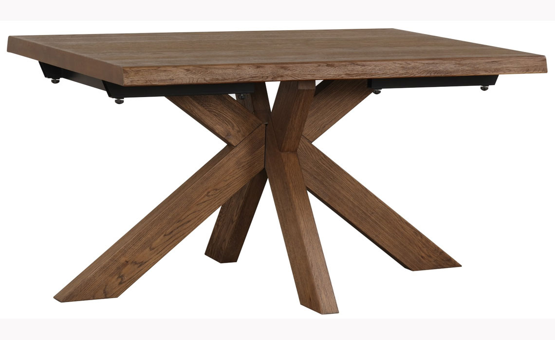 Boston Oak 140cm Dining Table With Wooden Star Base