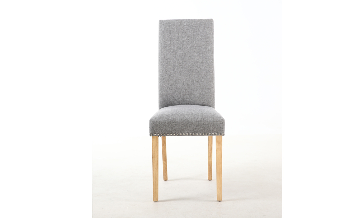 Diamond Silver Grey With Stud Dining Chair