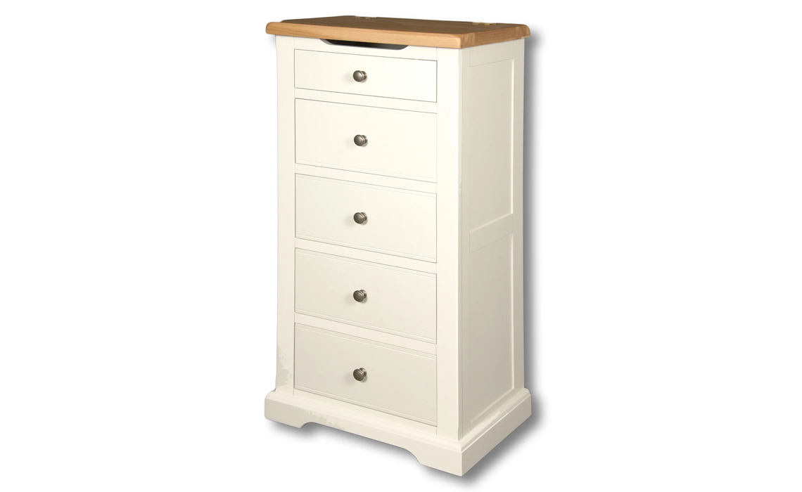 Suffolk Painted 5 Drawer Wellington With Lift Up Top