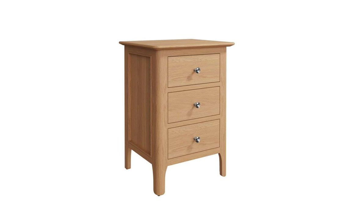 Odense Oak Large 3 Drawer Bedside